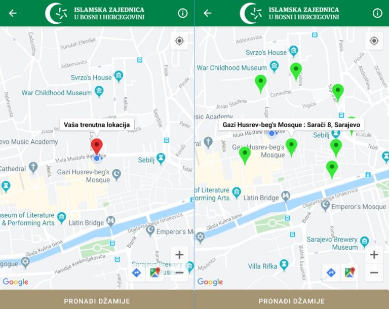 Olakšanje vjernicima: Stigla aplikacija “Pronađi džamije” u svojoj blizini