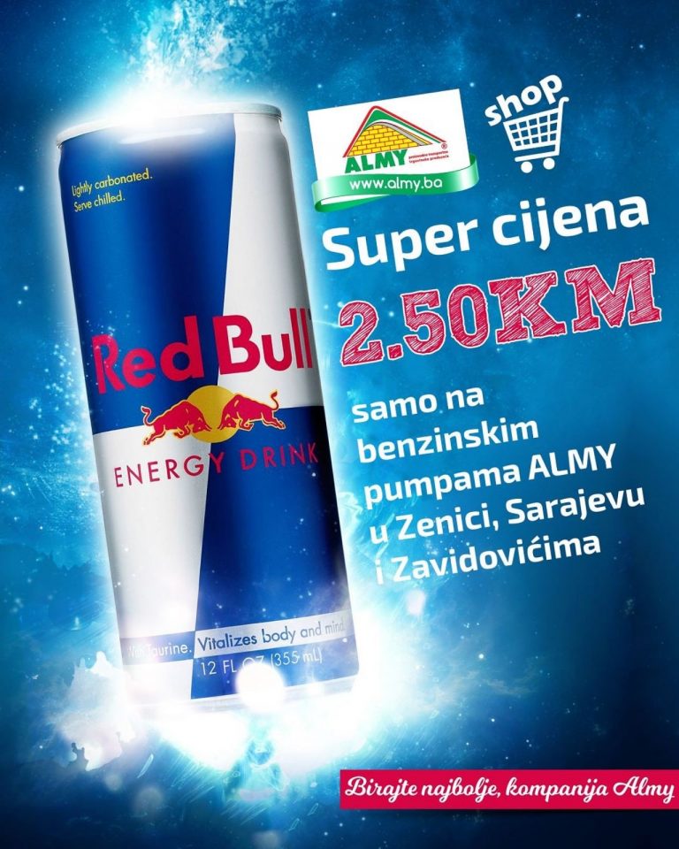 Super cijena energetskog pića Red Bull na BP “Almy”