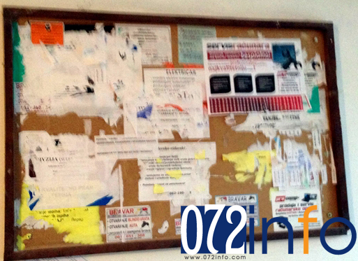 OGLASNA PLOCA - Ne postoji pisani trag obavjestenja o radovima