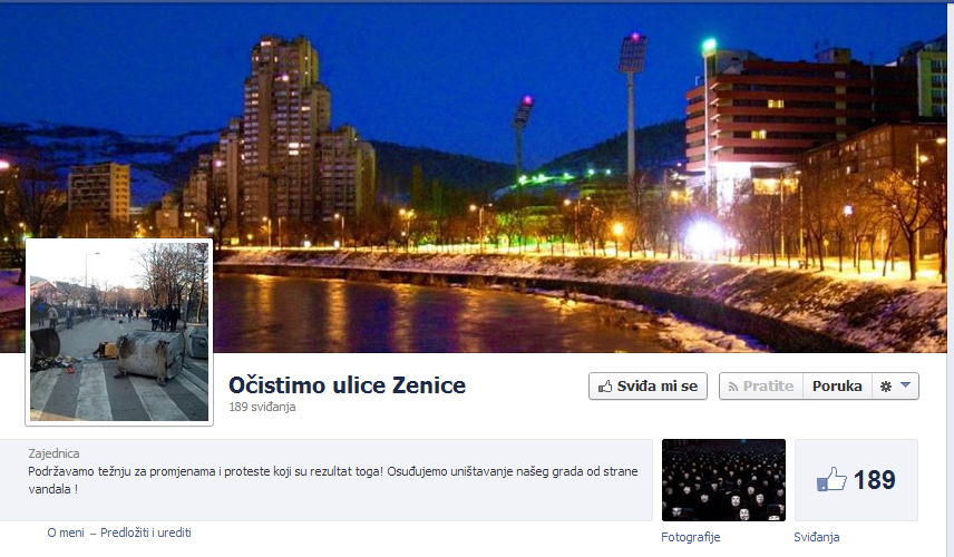 POKRENUTA FB STRANICA: Očistimo ulice Zenice