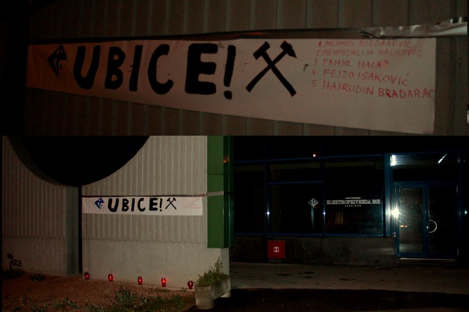 Transparent na zgradi Elektroprivrede, većinskog vlasnika rudnika Zenica