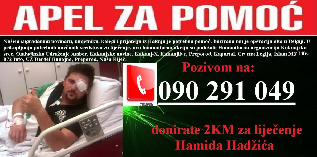 POZOVI I POMOZI: Humanitarni broj za Hamida Hadžića (VIDEO)