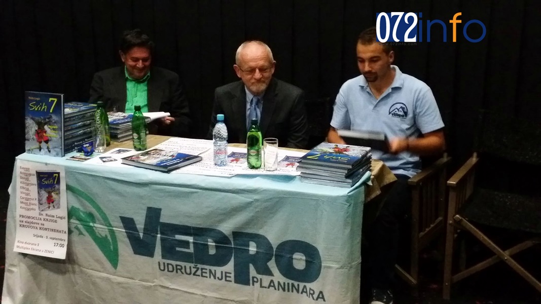 ZENIČKI PLANINARI UŽIVALI: Predstavljena knjiga Naima Logića “Svih 7 najviših vrhova kontinenata” (FOTO)