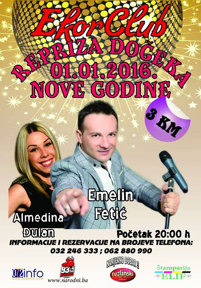 REPRIZA NOVE GODINE: Zvezde Granda u Ekor klubu Zenica 1. januara