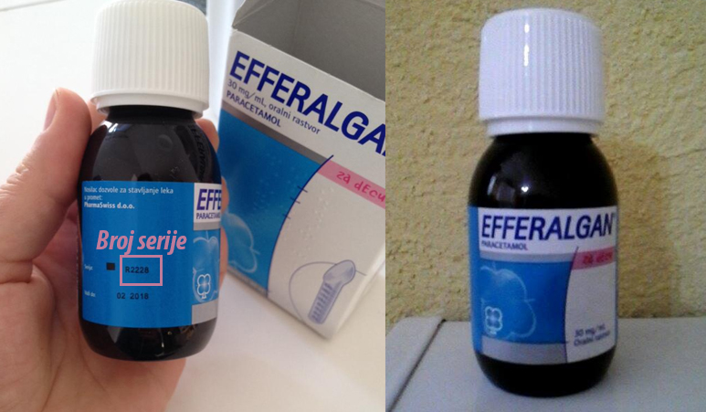 Sirup za djecu Efferalgan povučen iz prodaje