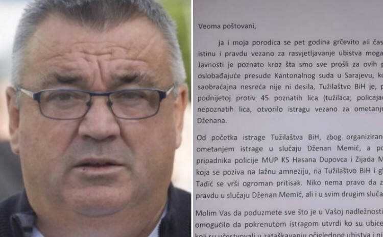 Muriz Memić pisao Eriku Larsonu: Omogućite Tužilaštvu BiH da istragom utvrdi ko su ubice