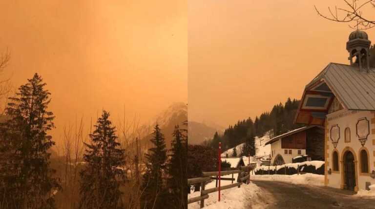 Pijesak iz Sahare prekrio snijeg u Evropi