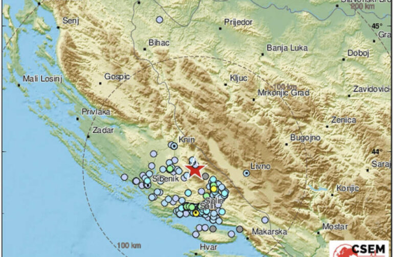 Potres magnitude 3,2 stepena zatresao jug Hrvatske, u blizini granice sa BiH
