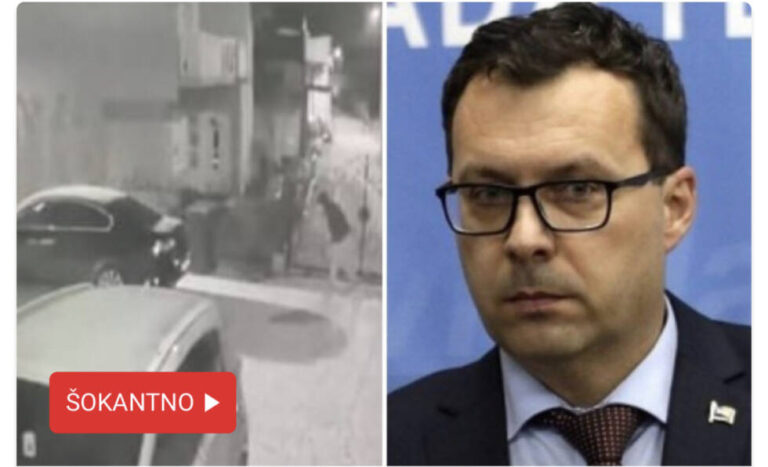 Pogledajte kako nepoznati muškarac postavlja napravu ispod vozila ministra Džindića