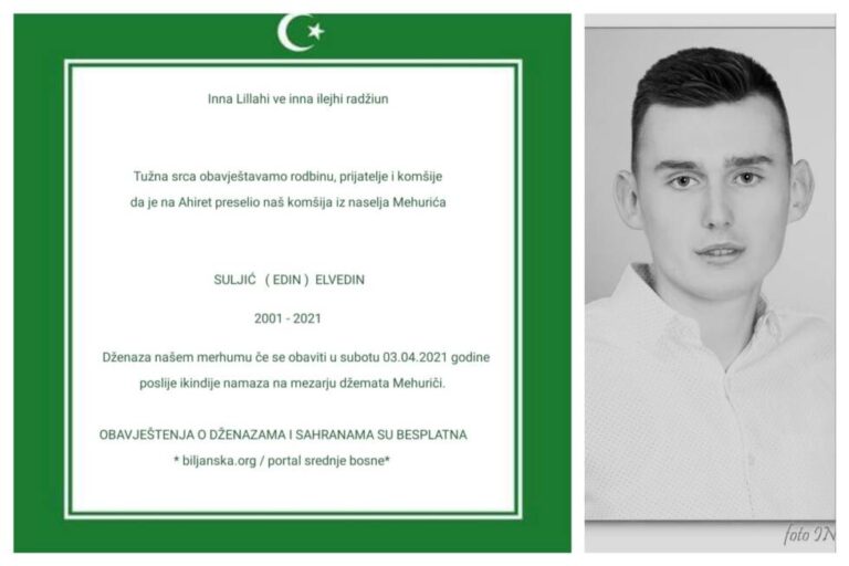 TUGA U TRAVNIKU: Preminuo Suljić Elvedin