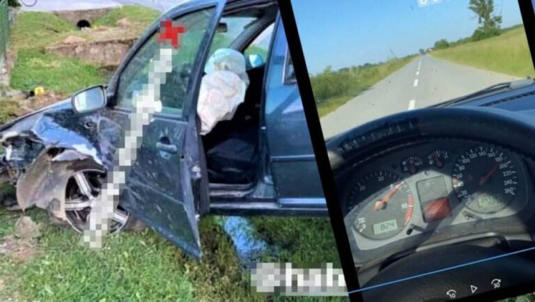 Mladić snimio kako se vozi 190 km/h a onda slupao automobil