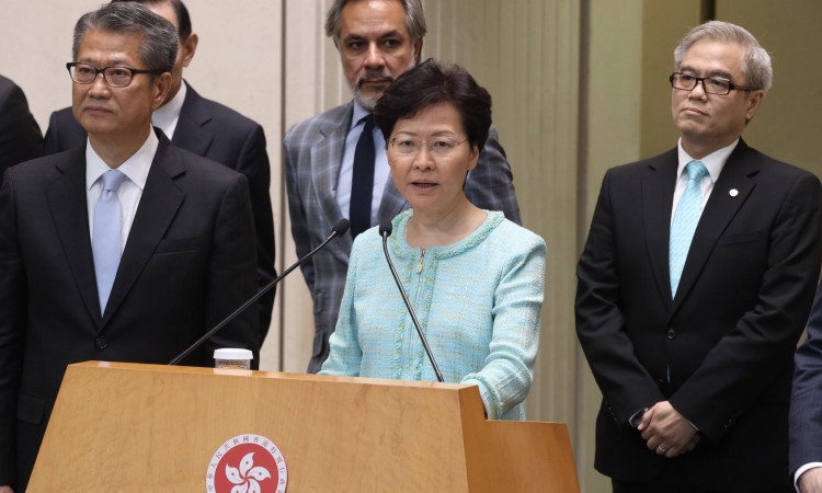 Hong Kong Carrie Lam august 2019 Xinhua