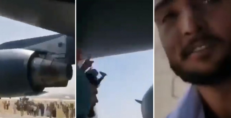 Očajni Afganistanac objavio snimak s točka evakuacijskog aviona: Jesu li ovo njegovi posljednji trenuci?