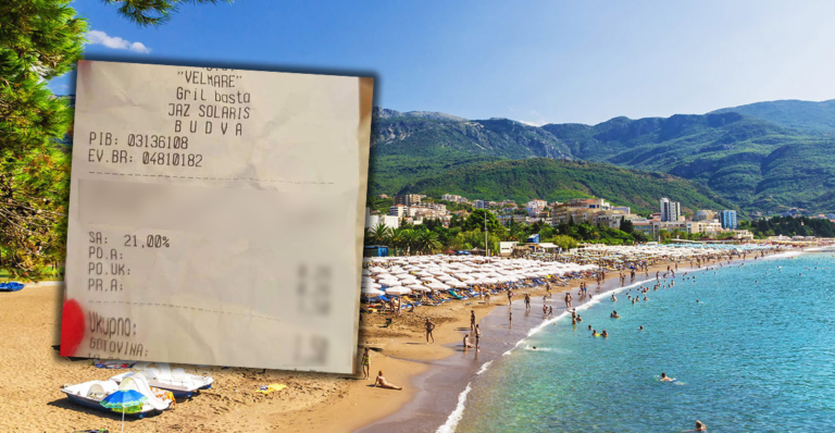 Hit račun s plaže u Crnoj Gori – koliko košta “neću ništa”
