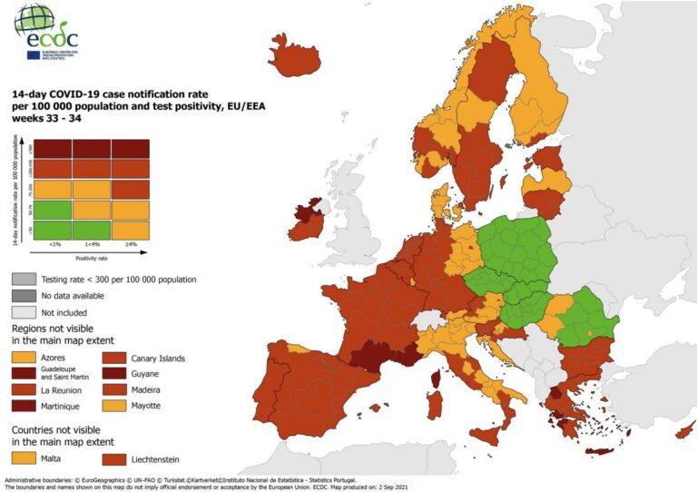Europa objavila novu korona kartu: Ovo su dijelovi koji su crvenom