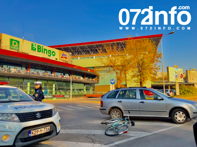 ZENICA: Sudar kod šoping centra, povrijeđen biciklista (FOTO)