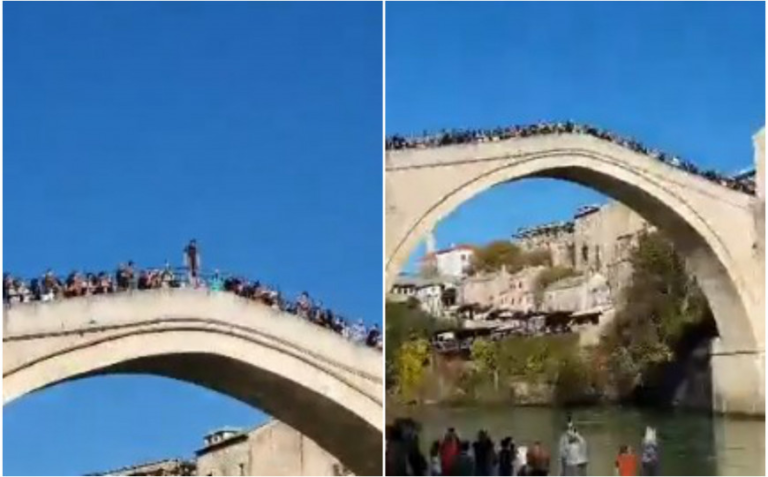 Video/ Hrabri muškarac u novembru skočio u hladnu Neretvu