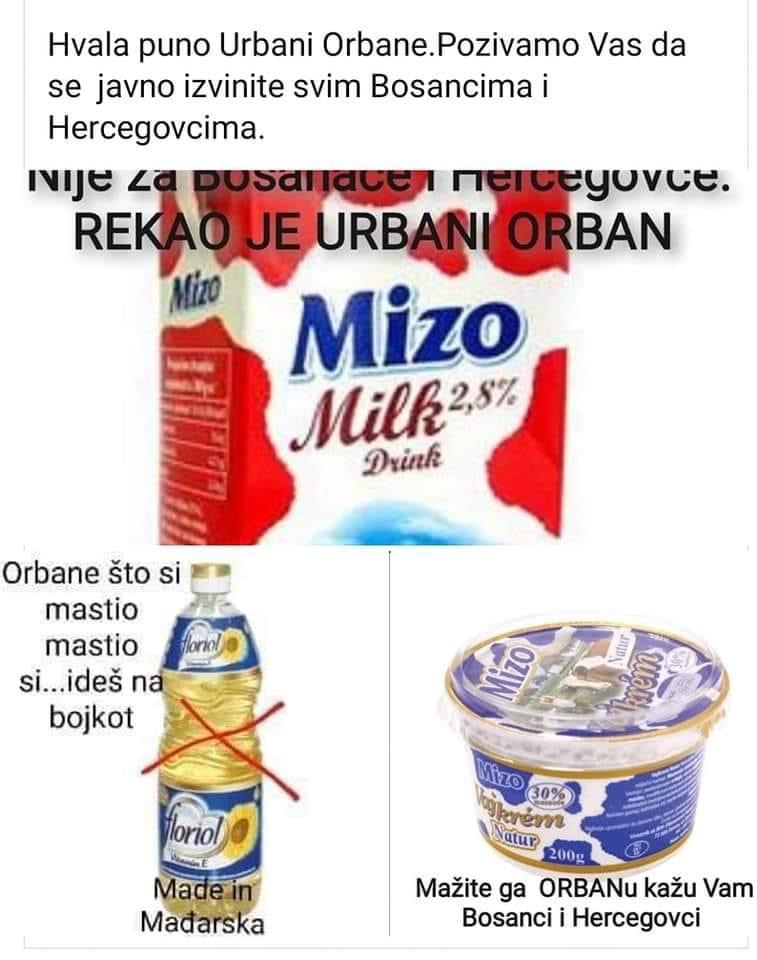 Pokrenuta kampanja bojkota proizvoda iz Mađarske: “Orbane, što si mastio, mastio si”