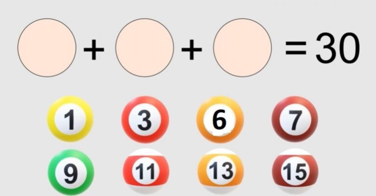 Odaberite 3 kuglice da zbir bude 30