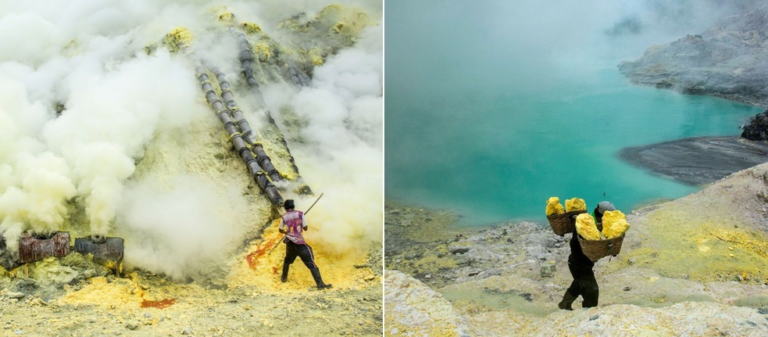 Jedan od najopasnijih poslova na svijetu: Iz vulkana ručno vade “vražje zlato”, a zbog otrovnog djelovanja mnogi se i razbole…