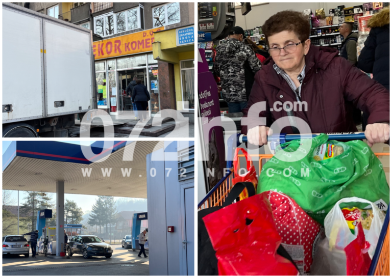 Pomama za gorivom i brašnom u Zenici: Krcati marketi, kolone na benzinskim pumpama (FOTO)