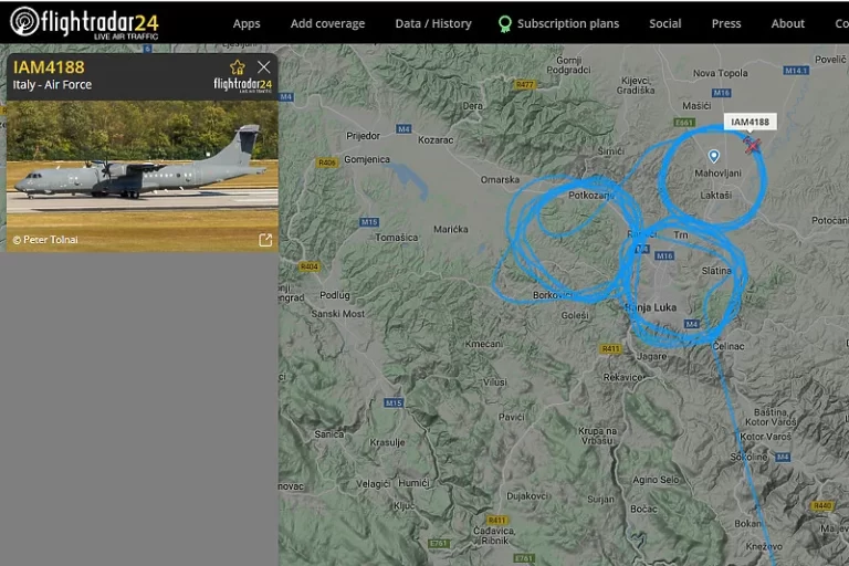 Italijanski vojni avion kruži iznad Banje Luke