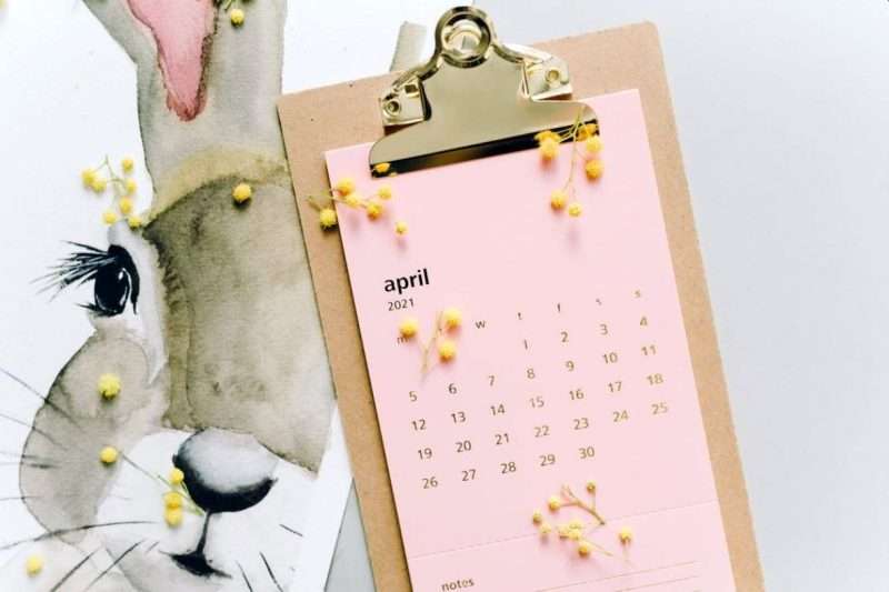 april ilustracija proljece kalendar pexels