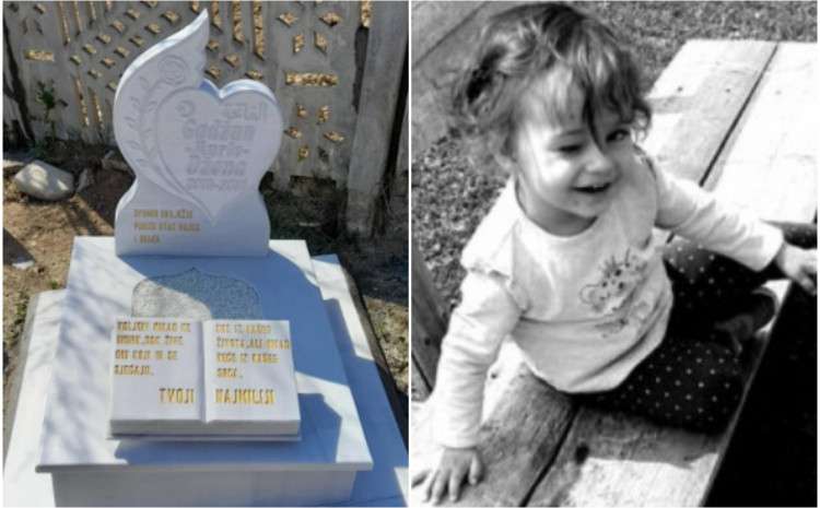 Roditelji preminule djevojčice Džene Gadžun postavili nišane na njen mezar: “Umjesto da ti kupujemo haljinice…”