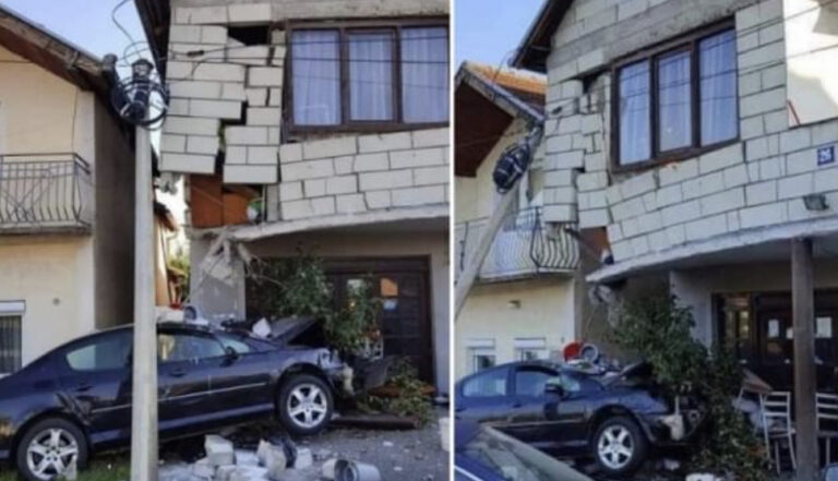 Nevjerovatna nesreća: Utrkivali se po izlasku iz kafane i na kraju zabili u kuću, umalo je srušili