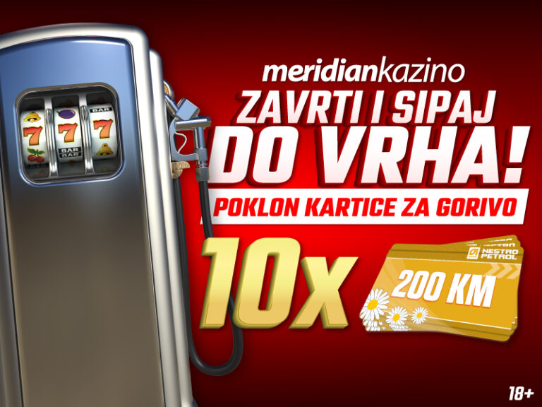 <strong>ŽELIŠ PUN REZERVOAR GORIVA? Pravac Meridian kazino i&nbsp;</strong><strong>zgrabi poklon ka</strong><strong>rticu od 200 KM!&nbsp;</strong>