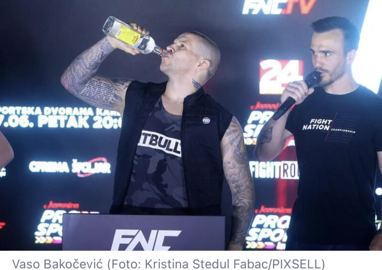 “McGregor za siromašne”: Kontroverzni MMA borac Vaso Bakočević na vaganju pred borbu pio gin
