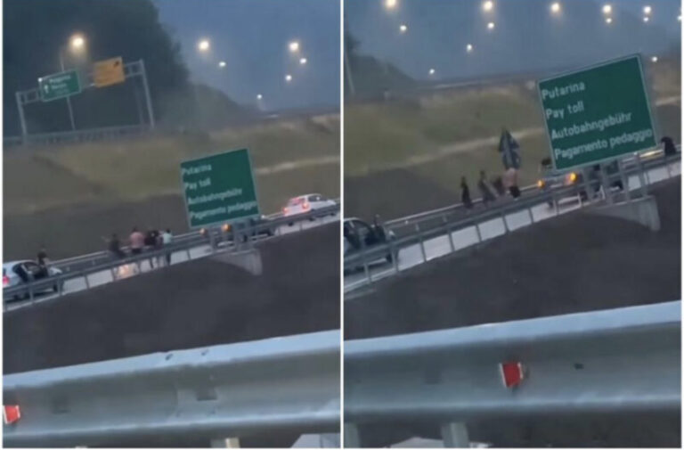 Tuča na autoputu, učestvovalo više osoba (VIDEO)