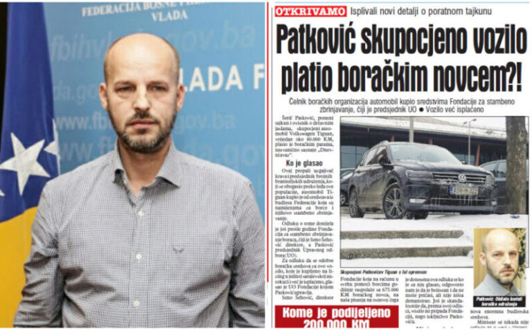 Potvrđena optužnica protiv Šerifa Patkovića: Koristio automobil od 84 hiljade kupljen boračkim novcem