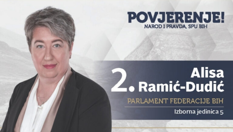 PREDSTAVLJAMO | Alisa Ramić –Dudić, kandidat za Parlament FBIH – Izborna jedinica 5