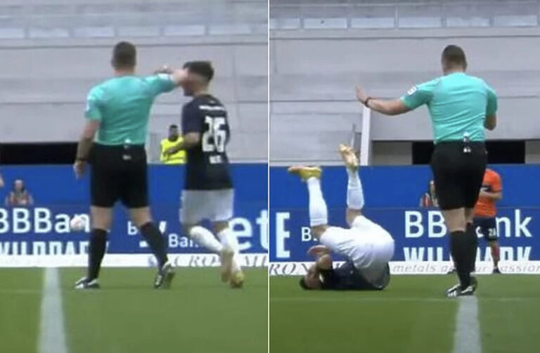 Njemački sudija laktom nokautirao igrača Karlsruhea usred utakmice