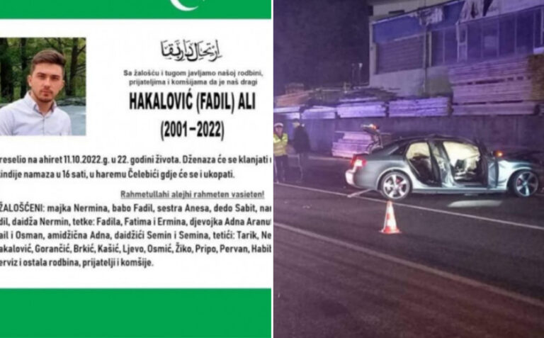 Ali Hakalović (21), koji je sinoć poginuo na M-17, pozivao ljude da pomognu mladiću koji je ostao nepokretan
