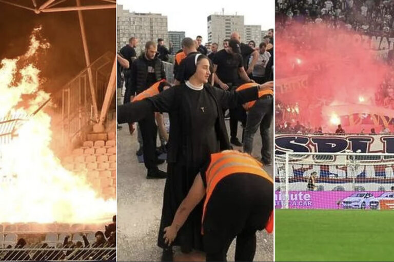 Dramatične scene u finišu derbija Hajduka i Dinama, među Boysima i časna sestra iz BiH