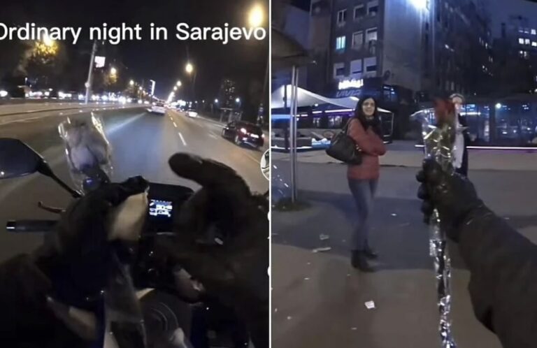 DIVAN GEST: Zeničanin na motoru Sarajkama poklanjao ruže (VIDEO)