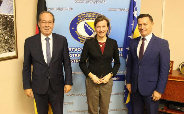 Podžić i Mašović sa predstavnicima delegacije Njemačke: Razgovarano o vojnoj saradnji, EU i NATO putu BiH