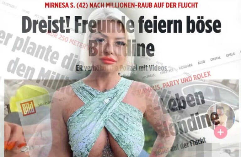 Mirnesa, koja je ukrala milion eura u Stuttgartu, pljačku je planirala 250 metara od policije