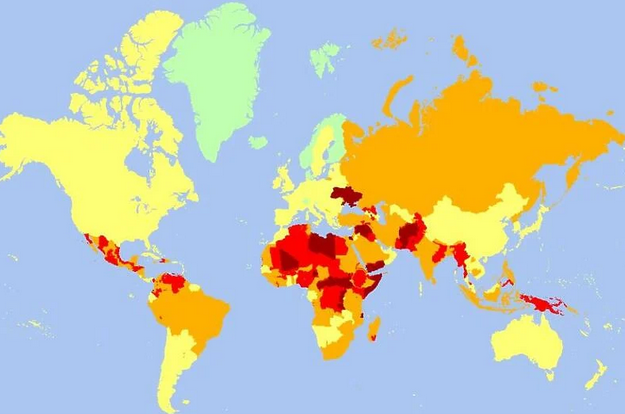 Predstavljena mapa najrizičnijih destinacija svijeta za putovanje, evo gdje je BiH