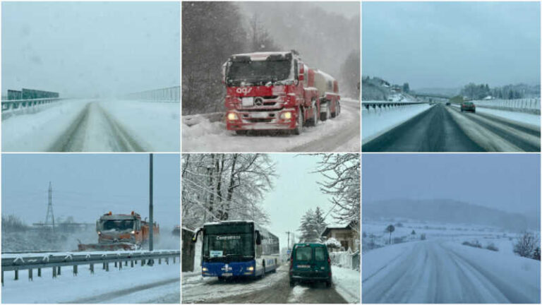 Intenzivne snježne padavine usporile saobraćaj na mnogim putevima u BiH (VIDEO)