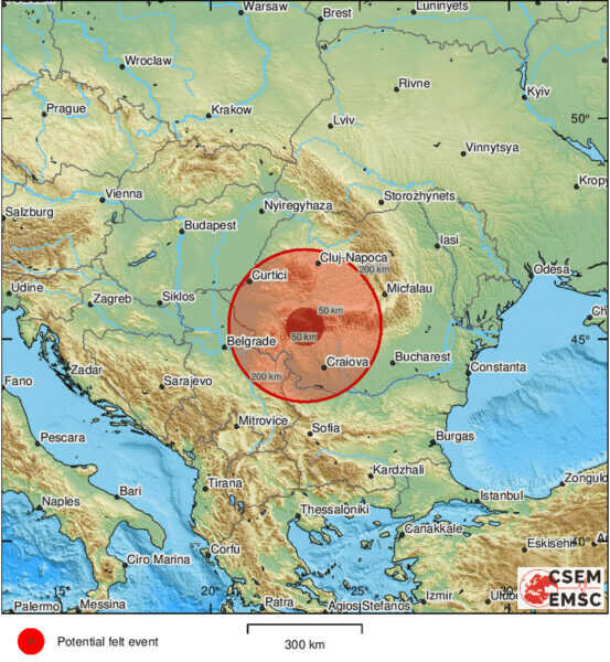 Snažan zemljotres ponovo pogodio Rumuniju, osjetio se i u Srbiji