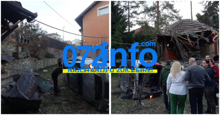 Nesreća u Kaknju: Vozač Mercedesa uletio u šadrvan