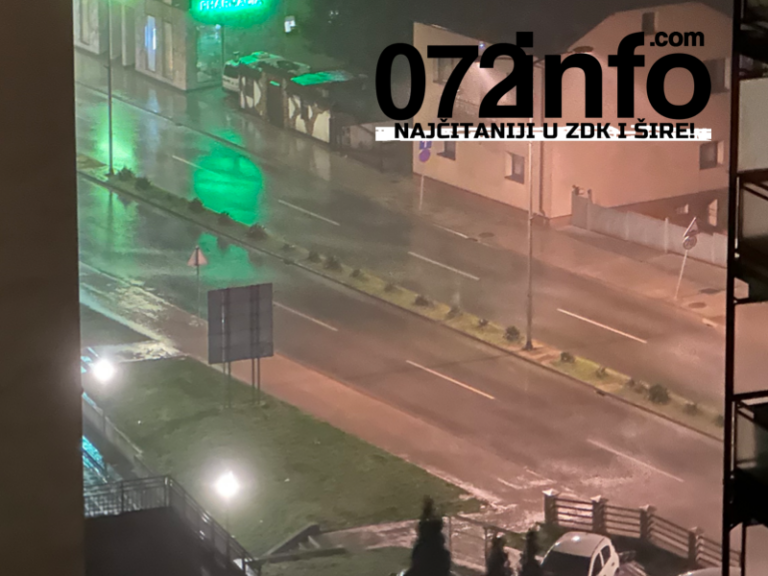 Apokaliptične scene u Zenici: Nevrijeme praćeno kišom i jakim vjetrom (VIDEO)