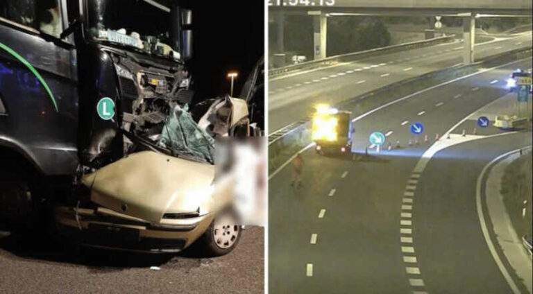 Teška saobraćajna nesreća, automobil smrskan u sudaru s kamionom