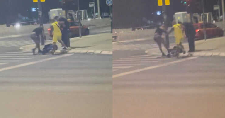 Filmske scene u centru grada, trojica izašli iz auta i pretukli momka na ulici