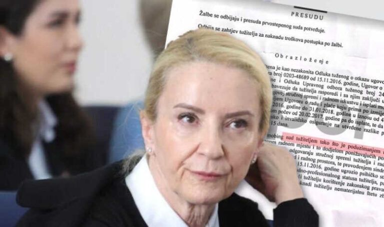Donesena prva pravosnažna presuda: Sebija Izetbegović je kriva za mobing