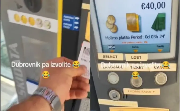 Dubrovnik i cijena parkinga: Pogledajte koliko je muškarac iz Kaknja platio za četiri sata