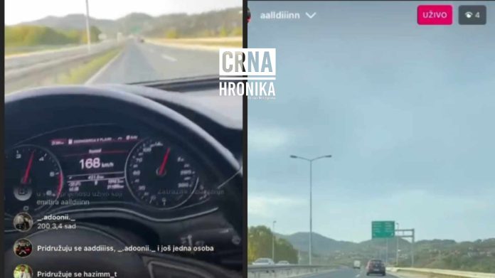 Mladić Aldin rizikovao svoj život, vozio 168 km/h zbog lajva u kojem su ga 4 osobe gledale (VIDEO)